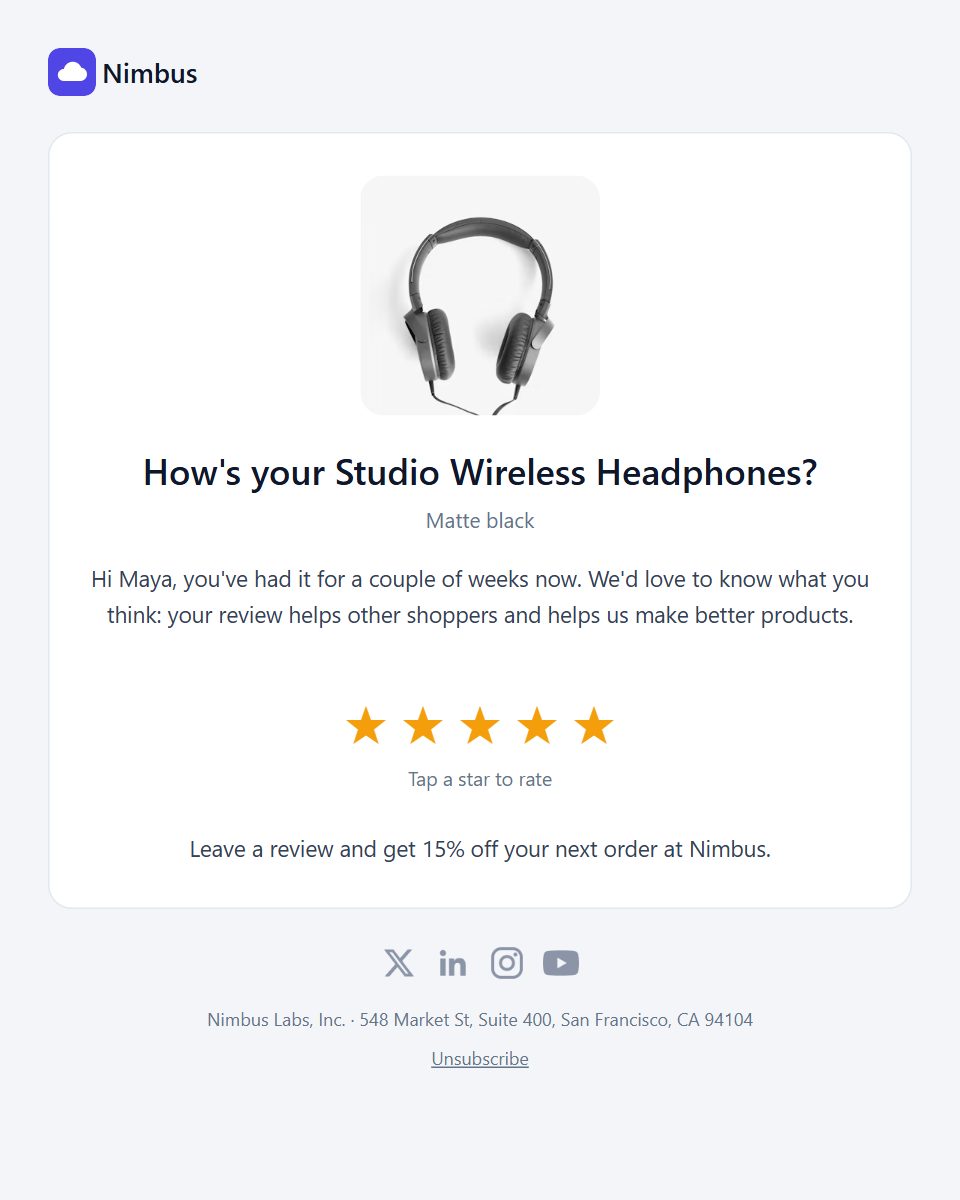 Review request email