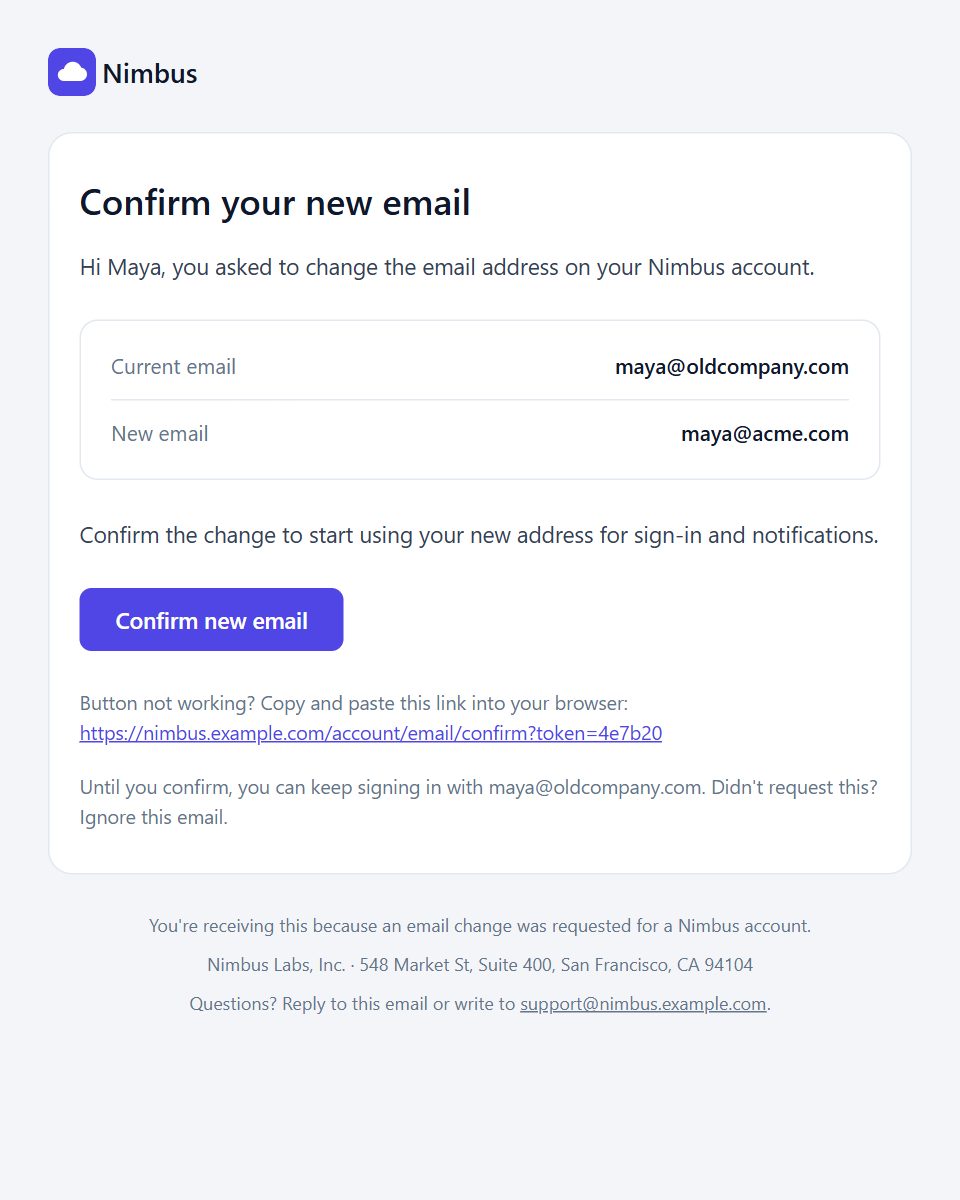 Email change email